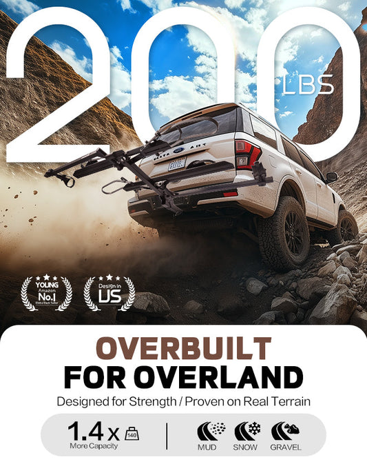 2-Bike Hitch E-Bike Rack with Ramp, Easy Fold and Tilt