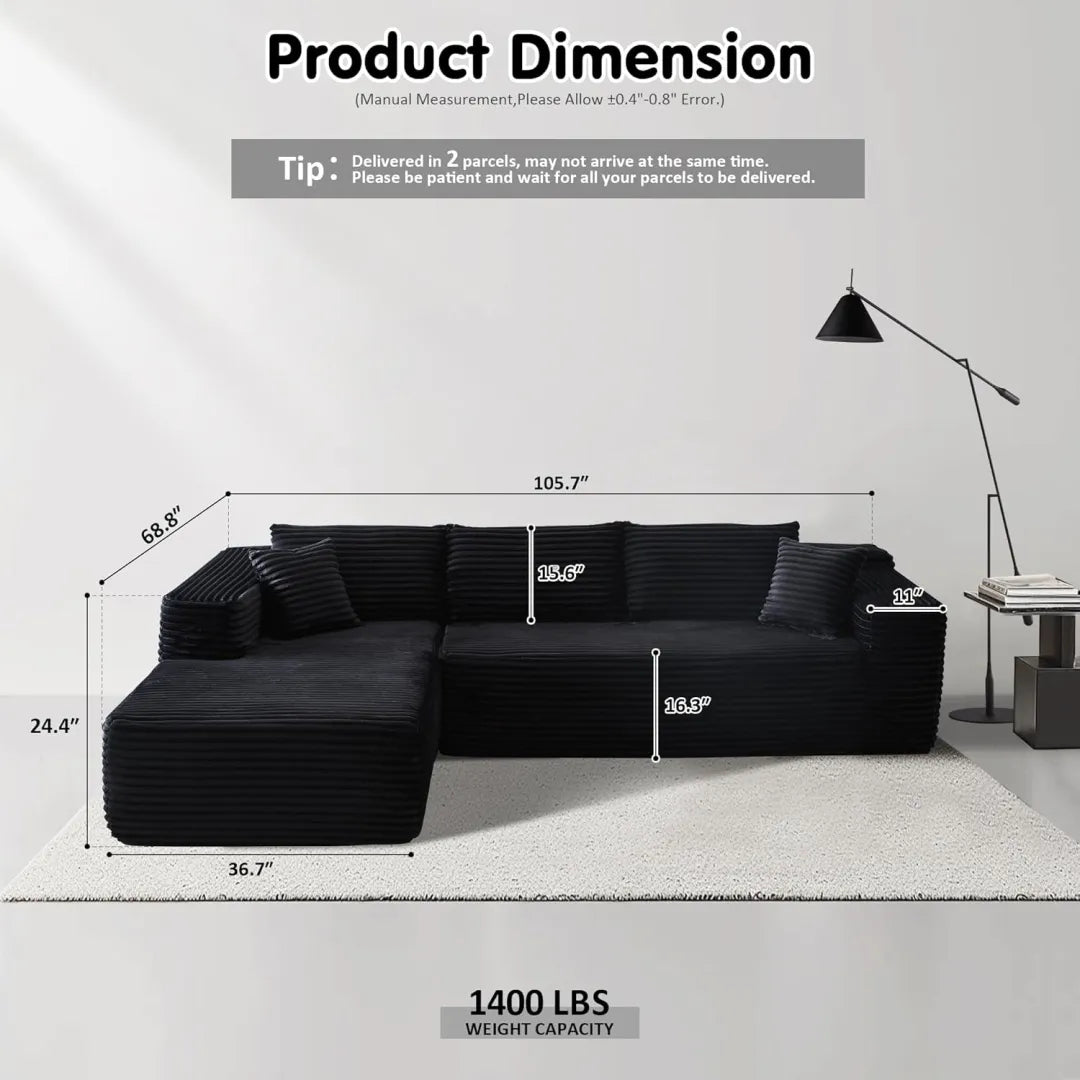 🔥Today's $34.99🎁Minimalist L-Shape Couch