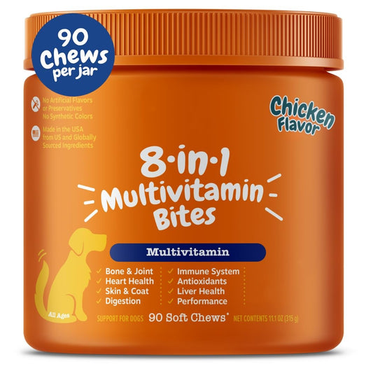 Dog Multivitamin, Chewable Dog Vitamins and Supplements for Hip & Joints