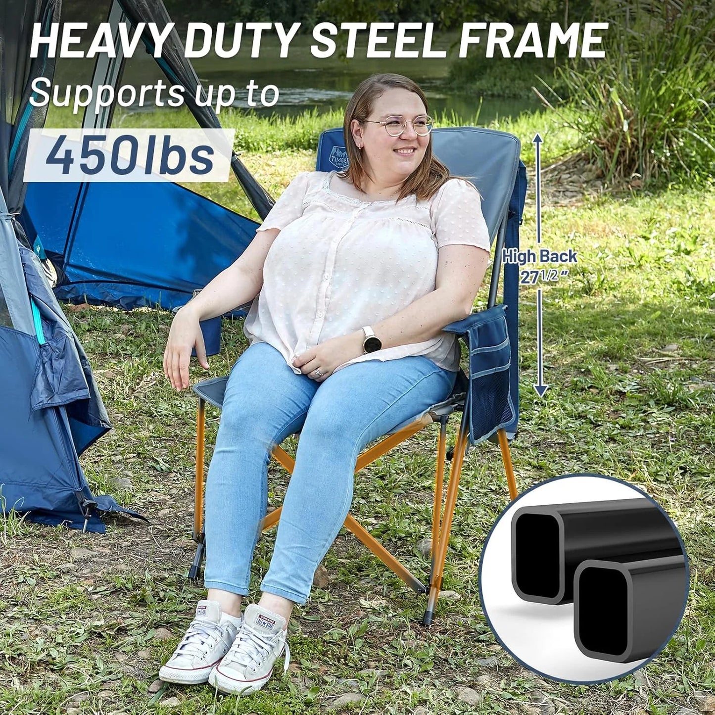 💥Oversized Folding Camping Chair