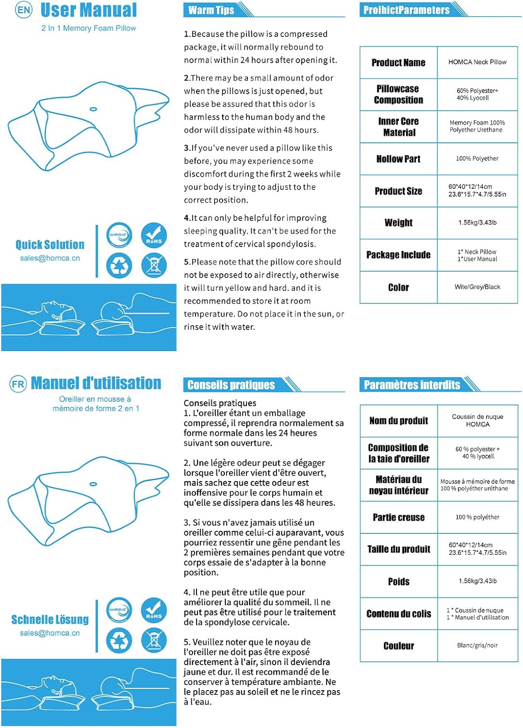 Memory Foam Cervical Pillow
