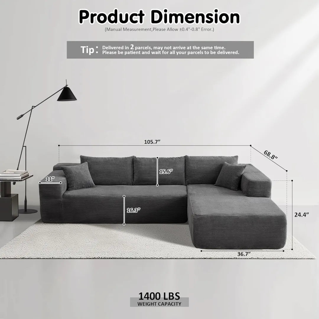 🔥Today's $34.99🎁Minimalist L-Shape Couch