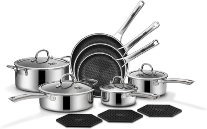 Pots and Pans Hybrid Cookware Set