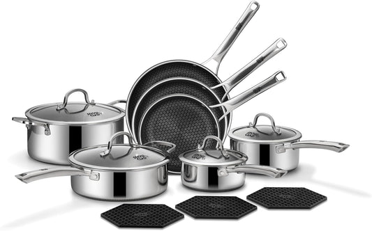 Pots and Pans Hybrid Cookware Set