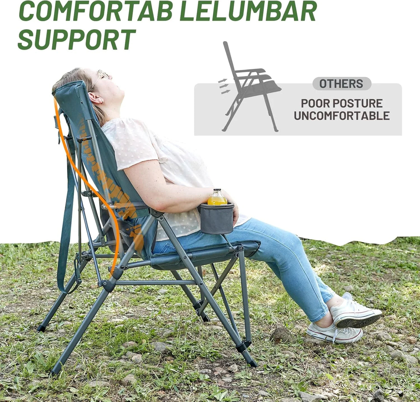 💥Oversized Folding Camping Chair