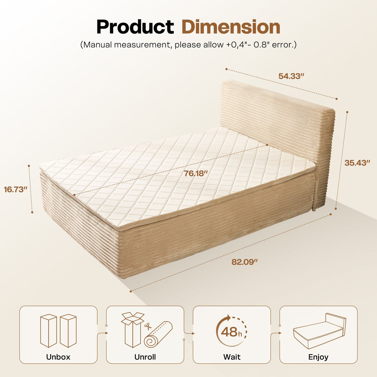 🔥Today's Only $34.99🎁Soft Boneless Sofa Bed