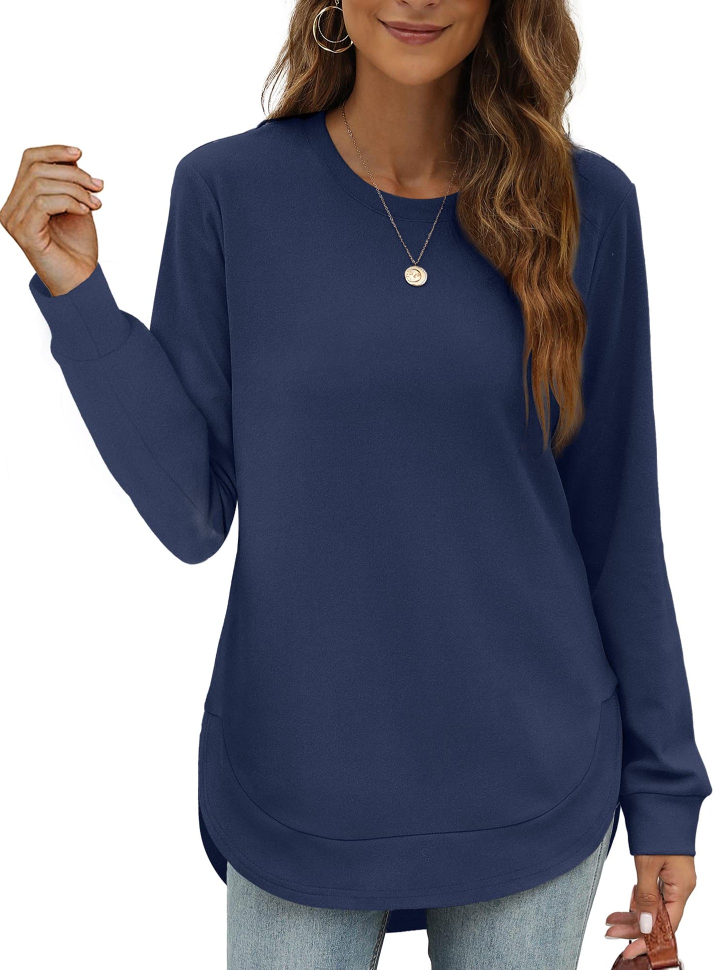 Women's High Low Curved Hem Tops (Buy 2 Free Shipping)