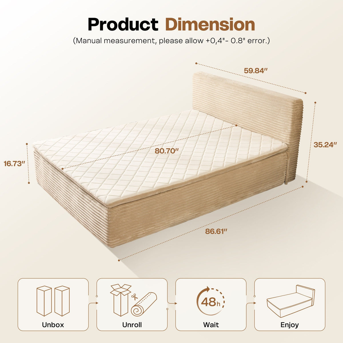 🔥Today's Only $34.99🎁Soft Boneless Sofa Bed