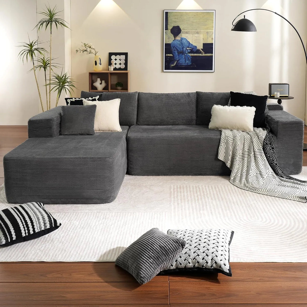 🔥Today's $34.99🎁Minimalist L-Shape Couch